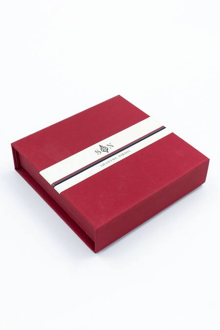 Buy_S&N By Shantnu Nikhil_Pink Handcrafted Embroidered Pocket Square_Online_at_Aza_Fashions