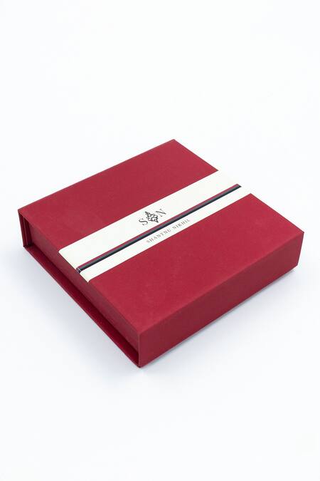 Buy_S&N By Shantnu Nikhil_Blue Handcrafted Embroidered Pocket Square_Online_at_Aza_Fashions