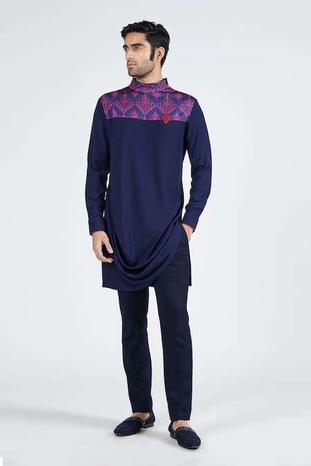 S&N by Shantnu Nikhil Draped Short Kurta 