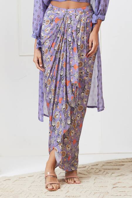 Buy Soup By Sougat Paul Purple Crepe, Organza Sequins, Embroidery Tabriz Printed Jacket Skirt Set Online at Aza Fashions Buy_Soup By Sougat Paul_Purple Crepe, Organza Sequins, Embroidery Tabriz Printed Jacket Skirt Set _Online_at_Aza_Fashions
