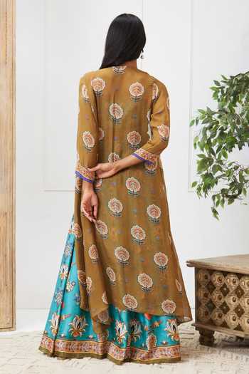 Soup By Sougat Paul Tabriz Printed Jacket Palazzo Set 