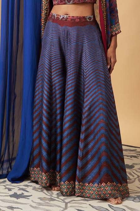 Soup By Sougat Paul Maroon Chiffon Embroidery Round , Sweetheart Floral Jacket And Skirt Set Online at Aza Fashions Soup By Sougat Paul_Maroon Chiffon Embroidery Round , Sweetheart Floral Jacket And Skirt Set _Online_at_Aza_Fashions