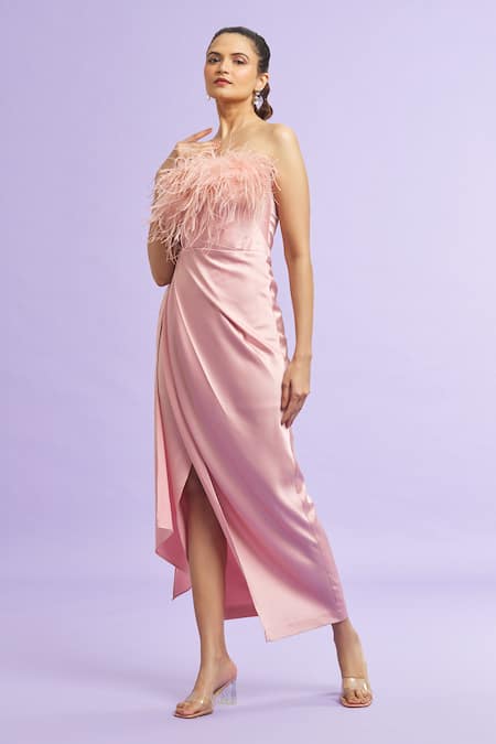 Shop Mauve Padded Pure Satin Floor Length Padded Gown - Gowns Online in  India | Stylish gown, Gown party wear, Fancy gowns