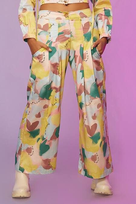 Buy So Us By Sougatpaul Multi Color Cotton Mandarin Collar Chilltints Printed Shirt And Pant Set Online at Aza Fashions Buy_So Us By Sougatpaul_Multi Color Cotton Mandarin Collar Chilltints Printed Shirt And Pant Set _Online_at_Aza_Fashions