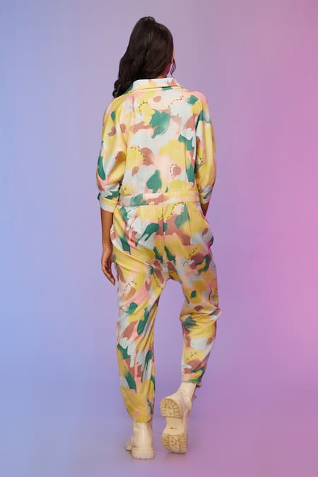 So Us By Sougatpaul Streetwise Cotton Printed Romper 