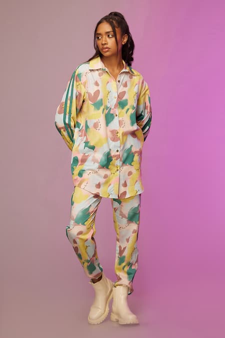 So Us By Sougatpaul Playful Cotton Printed Shirt & Pant Set 
