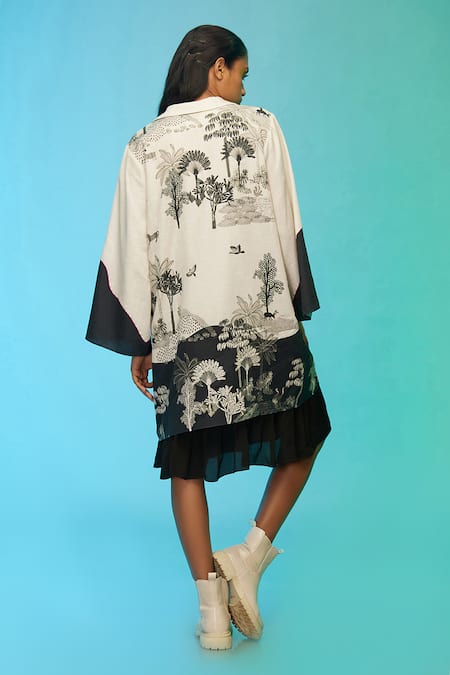 So Us By Sougatpaul Boho Babe Cotton Embroidered Dress With Jacket 