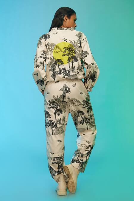 So Us By Sougatpaul Exotic Adventure Print Shirt & Pant Set 