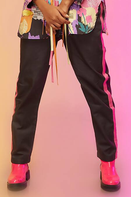 Buy So Us By Sougatpaul Black Satin Tassels Collared City Explorer Print Shirt And Pant Set Online at Aza Fashions Buy_So Us By Sougatpaul_Black Satin Tassels Collared City Explorer Print Shirt And Pant Set _Online_at_Aza_Fashions