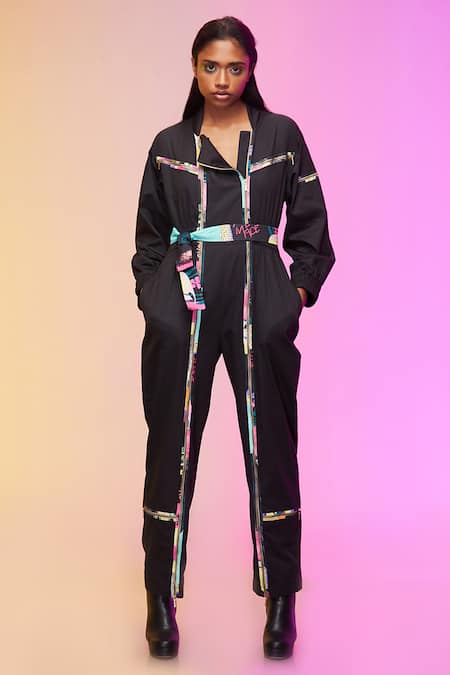 SO US by Sougatpaul City Art Print Panelled Jumpsuit 