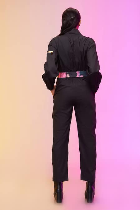 So Us By Sougatpaul City Art Print Panelled Jumpsuit 