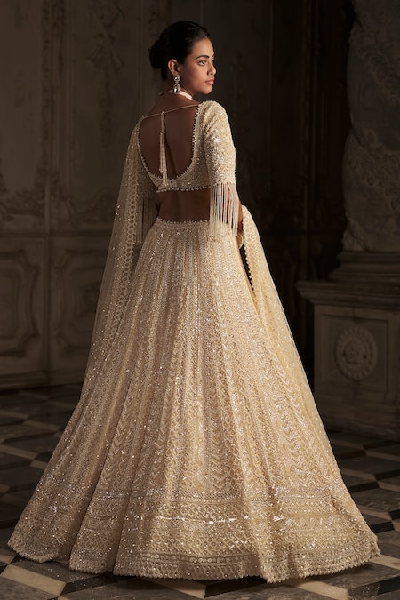 Cream and Gold lehenga set – Kuro Clothing India