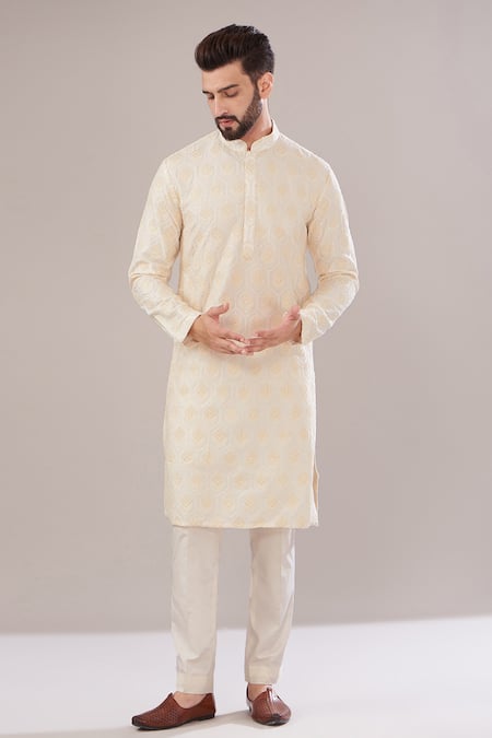 Kasbah Chikankari Thread Embroidered Kurta Set 