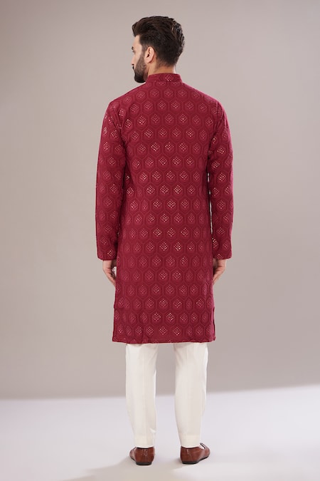 Kasbah Chikankari Sequin Embroidered Kurta Set