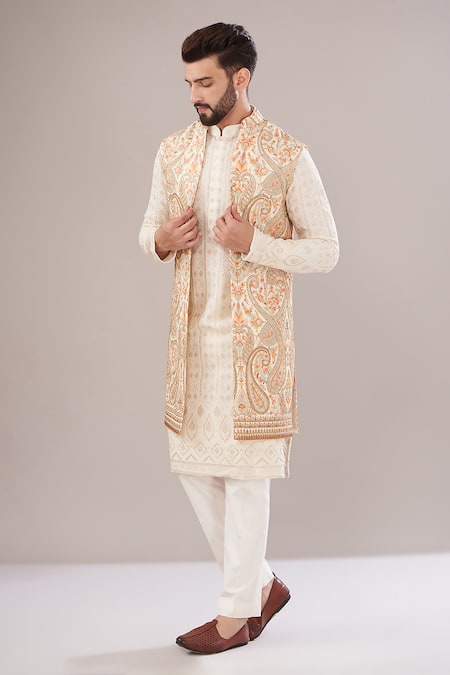 Kasbah Paisley Bloom Embroidered Nehru Jacket 