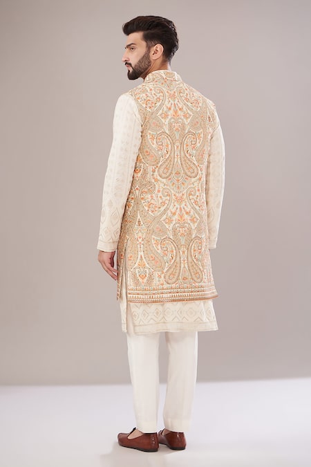Kasbah Paisley Embroidered Nehru Jacket 