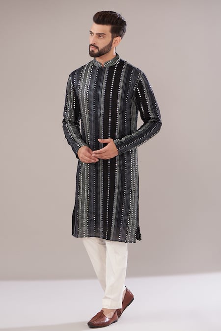 Kasbah Sequin & Mirror Embroidered Kurta 