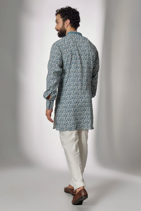 Spring Break Cotton Printed Short Kurta Set 