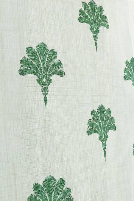 Shop Throwpillow White Polyester Printed Palm Summer Curtains - Set Of 2 Online at Aza Fashions Shop_Throwpillow_White Polyester Printed Palm Summer Curtains - Set Of 2_Online_at_Aza_Fashions