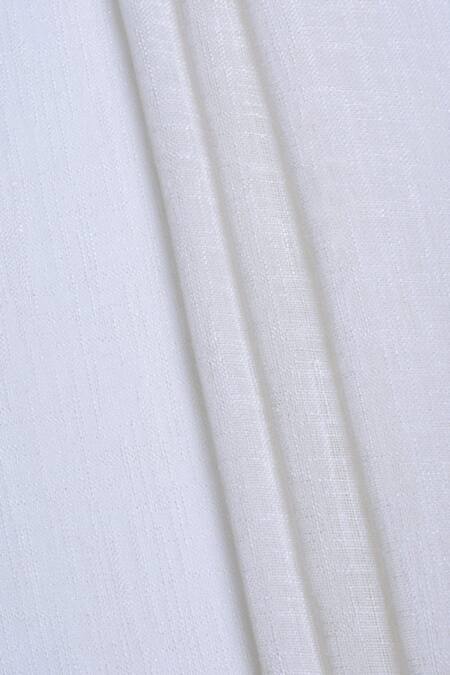 Throwpillow_White Polyester Plain Solid Curtains - Set Of 2_Online_at_Aza_Fashions