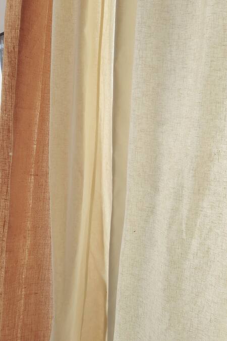 Shop Throwpillow Beige Polyester Plain Neutral Solid Curtains - Set Of 2 Online at Aza Fashions Shop_Throwpillow_Beige Polyester Plain Neutral Solid Curtains - Set Of 2_Online_at_Aza_Fashions