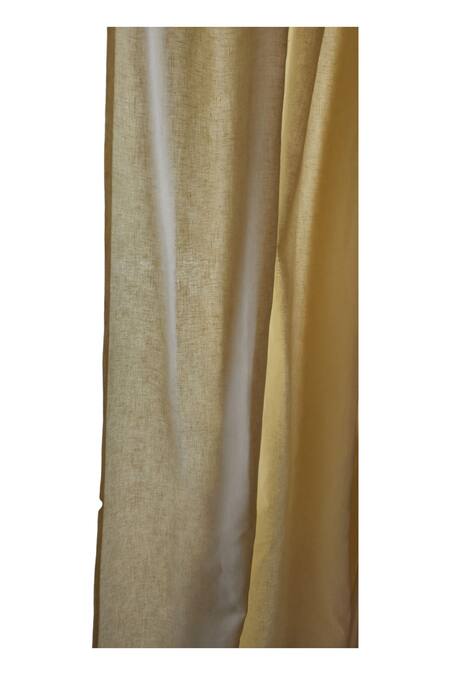 Buy_Throwpillow_Beige Polyester Plain Neutral Solid Curtains - Set Of 2