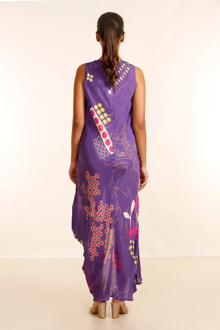 Garo Pleated Draped Dress 