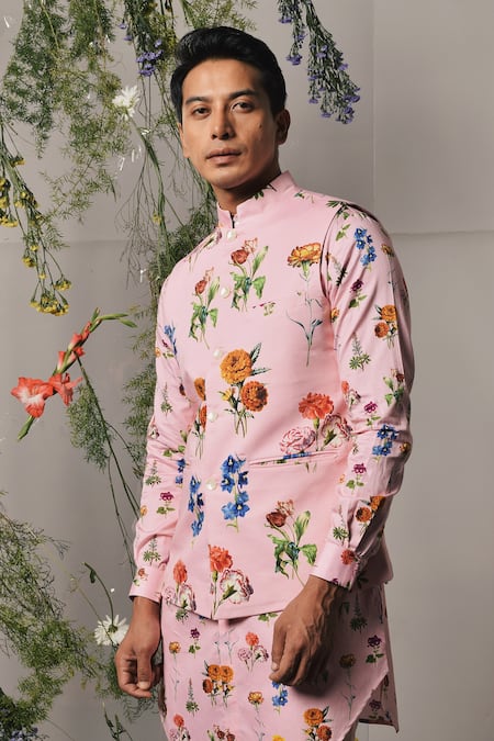 Project Bandi Rose Print Sleeveless Bundi 