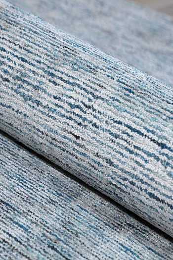 Shop_Kaleen India_Blue 40% Wool And 60% Viscose Hand Woven Ambient Abstract Pattern Rug_Online_at_Aza_Fashions