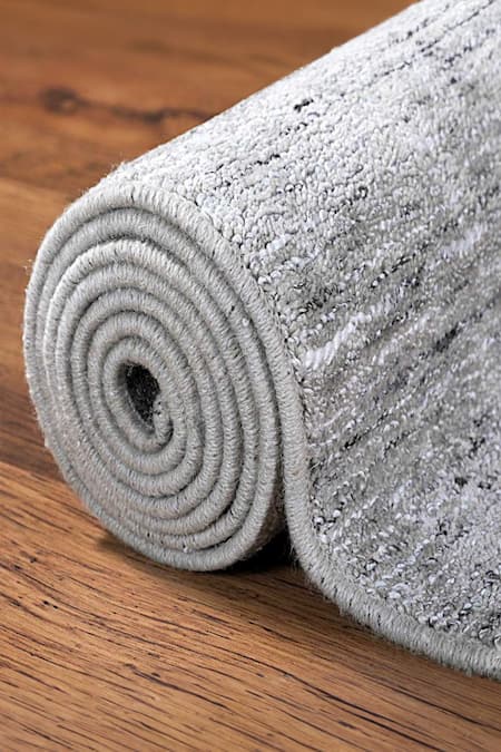 Kaleen India Off White 40% Wool And 60% Viscose Hand Woven Marble Effect Round Shaped Rug Online at Aza Fashions Kaleen India_Off White 40% Wool And 60% Viscose Hand Woven Marble Effect Round Shaped Rug_Online_at_Aza_Fashions