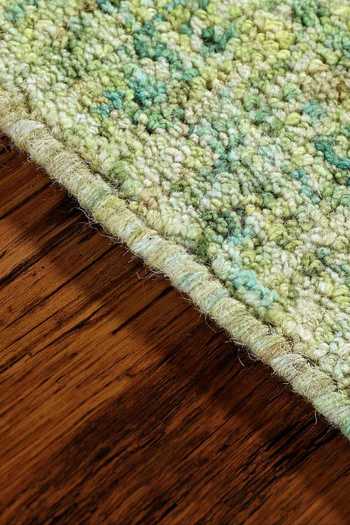 Kaleen India_Green 100% Wool Hand Tufted Square Shaped Rug_Online_at_Aza_Fashions