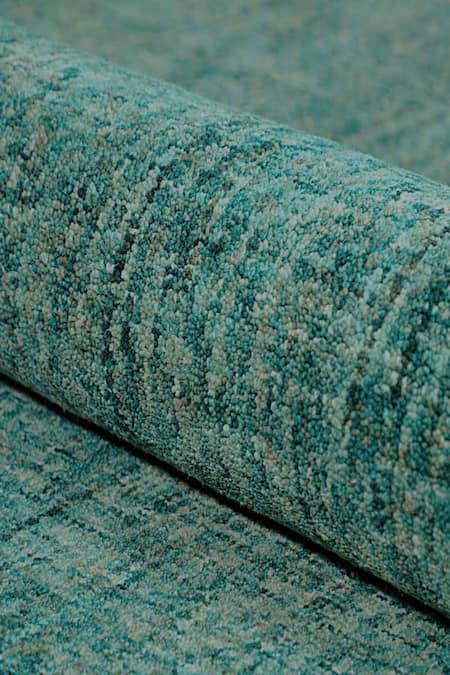 Kaleen India_Blue 100% Wool Hand Tufted Square Shaped Rug_at_Aza_Fashions