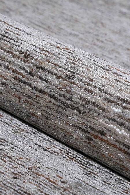 Kaleen India_Brown 40% Wool, 60% Viscose Hand Woven Ambient Abstract Rug_at_Aza_Fashions