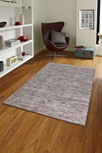 Buy Kaleen India Red 40% Wool, 60% Viscose Hand Woven Ambient Square Shaped Rug at Aza Fashions Buy_Kaleen India_Red 40% Wool, 60% Viscose Hand Woven Ambient Square Shaped Rug_at_Aza_Fashions