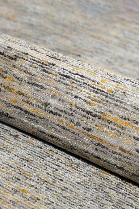 Kaleen India Yellow 40% Wool, 60% Viscose Hand Woven Ambient Octagon Shaped Rug at Aza Fashions Kaleen India_Yellow 40% Wool, 60% Viscose Hand Woven Ambient Octagon Shaped Rug_at_Aza_Fashions