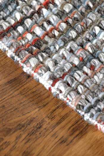 Kaleen India_Multi Color 100% Wool Hand Woven Aura Checkered Rectangle Shaped Rug_Online_at_Aza_Fashions