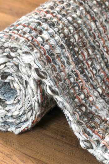 Shop_Kaleen India_Multi Color 100% Wool Hand Woven Aura Checkered Rectangle Shaped Rug_Online_at_Aza_Fashions