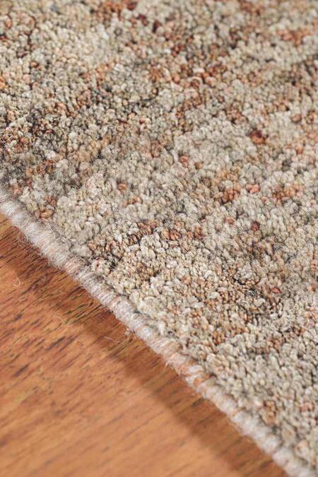 Kaleen India_Brown 100% Wool Hand Tufted Oval Shaped Rug_Online_at_Aza_Fashions