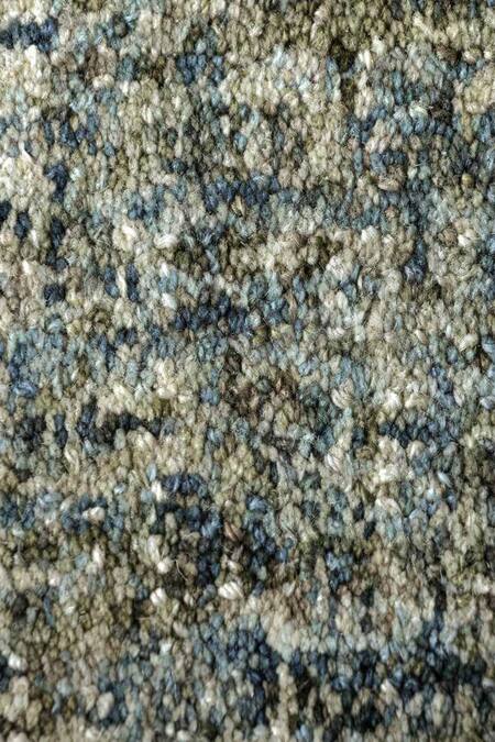 Shop_Kaleen India_Blue 100% Wool Hand Tufted Oval Shaped Rug_Online_at_Aza_Fashions