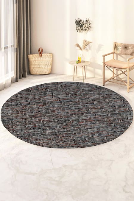 Kaleen India Multi Color 100% Wool Handwoven Checkered Pattern Kaleidoscope Round Rug 