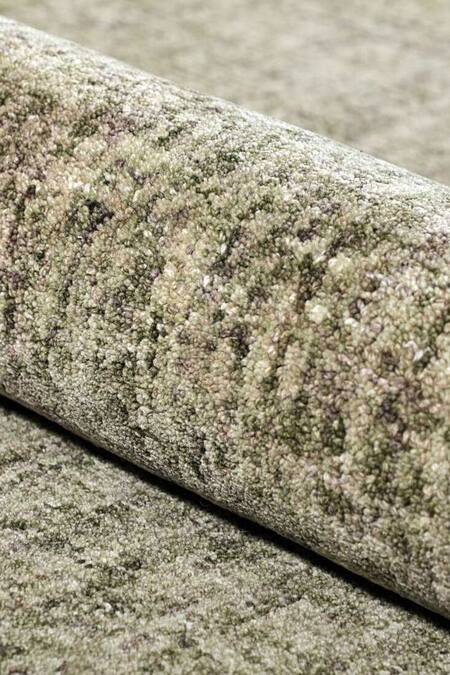 Shop_Kaleen India_Green 100% Wool Hand Tufted Abstract Pattern Basil Octagon Rug_Online_at_Aza_Fashions