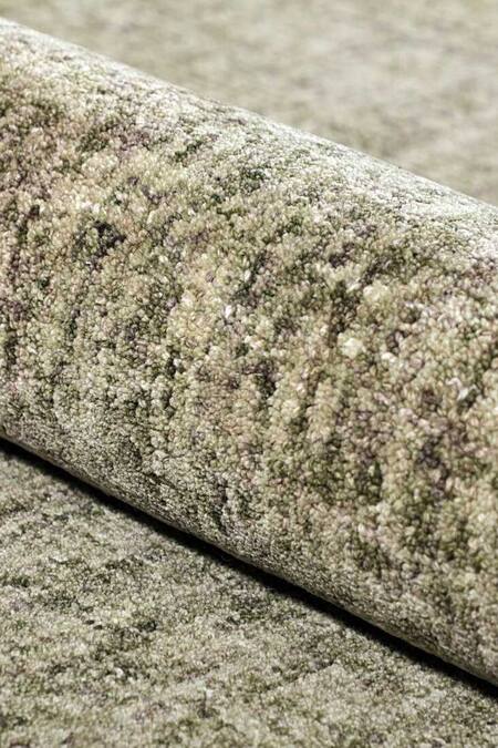 Shop_Kaleen India_Green 100% Wool Hand Tufted Abstract Pattern Basil Round Rug_Online_at_Aza_Fashions