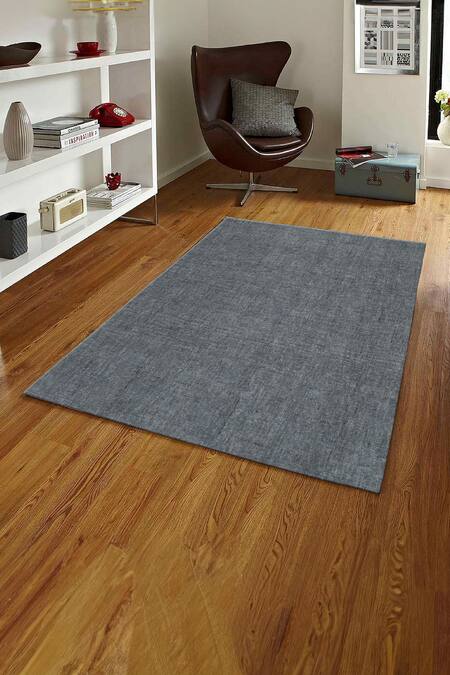 Kaleen India Grey 100% Wool Hand Tufted Abstract Pattern Carbon Square Rug 