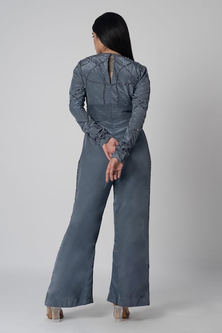 Label Shristi Chetani Ray Hand Embroidered Jumpsuit 