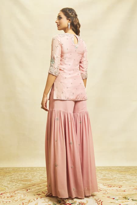 Aariyana Couture Zardozi Embroidered Kurta Sharara Set 