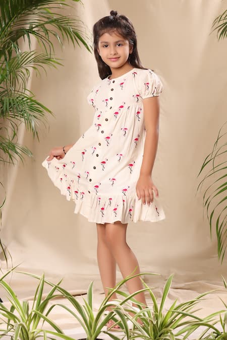 Girls 2024 flamingo dress