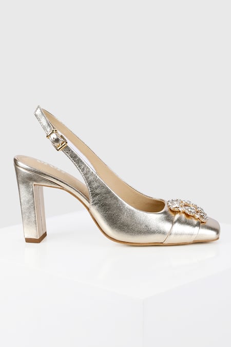 Buy_Oroh_Gold Stones Sugilite Embellished Sandal _Online_at_Aza_Fashions