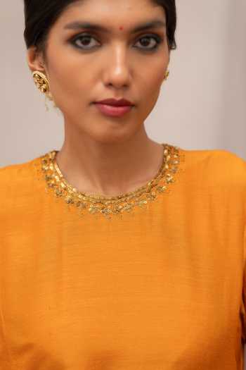 Shop_Mimamsaa_Yellow Kurta Embroidered Floral Round Mira Anarkali Set  _Online_at_Aza_Fashions