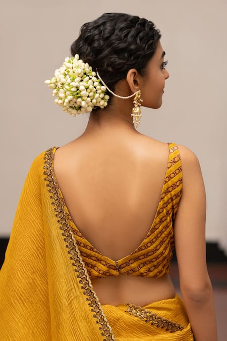 Mimamsaa Prabha Embroidered Saree With Unstitched Blouse Piece 