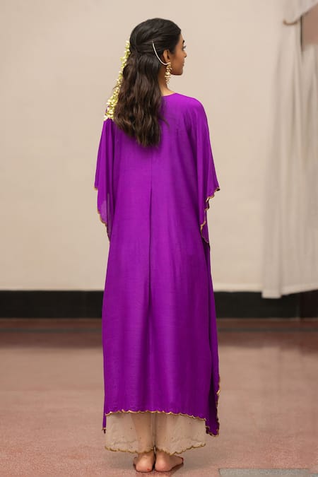 Mimamsaa Resham Embroidered Kaftan & Pant Set 